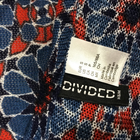 H&M Geometric Starburst Open Front Long Cardigan . - Picture 7 of 8